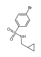 4-bromo-N-(cyclopropylmethyl)benzenesulfonamide结构式