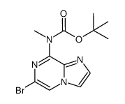 tert-butyl 6-bromoimidazo[1,2-a]pyrazin-8-yl(methyl)carbamate结构式