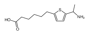 6-[5-(1-amino-ethyl)-[2]thienyl]-hexanoic acid Structure