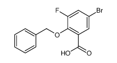 2-benzyloxy-5-bromo-3-fluoro-benzoic acid Structure