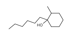 1-Hexyl-2-methyl-cyclohexanol结构式