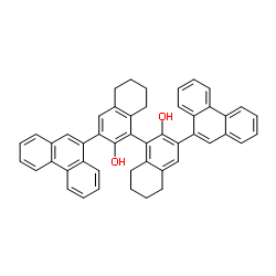 (R)-5,5',6,6',7,7',8,8'-八氢-3,3'-二-9-菲基-1,1'-联萘酚结构式