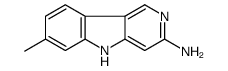 7-methyl-5H-pyrido[4,3-b]indol-3-amine结构式