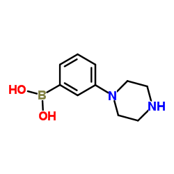 3-(piperazin-1-yl)phenylboronic acid Structure