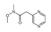 N-methoxy-N-methyl-2-pyrazin-2-ylacetamide结构式