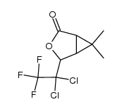 4-(1,1-dichloro-2,2,2-trifluoroethyl)-6,6-dimethyl-3-oxabicyclo[3.1.0]hexan-2-one结构式