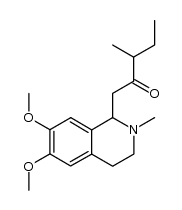 1-(6,7-dimethoxy-2-methyl-1,2,3,4-tetrahydro-isoquinolin-1-yl)-3-methyl-pentan-2-one结构式