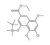 Ethyl 6-chloro-4-{[dimethyl(2-methyl-2-propanyl)silyl]oxy}-5,8-di methoxy-2-naphthoate结构式