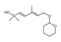 dimethyl (1E,3E)-3-methyl-5-(tetrahydropyran-2-yloxy)penta-1,3-dienyl silanol Structure