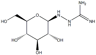 2-beta-D-Glucopyranosylhydrazinecarboximidamide Structure