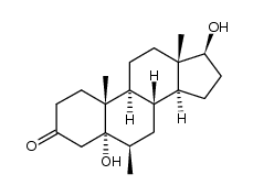 5,17β-dihydroxy-6β-methyl-5α-androstan-3-one结构式