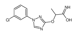 2-[[1-(3-chlorophenyl)-1,2,4-triazol-3-yl]oxy]propanamide结构式