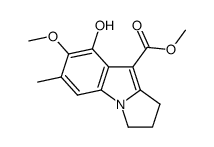 8-Hydroxy-7-methoxy-6-methyl-2,3-dihydro-1H-pyrrolo[1,2-a]indole-9-carboxylic acid methyl ester结构式