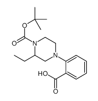 2-[3-ethyl-4-[(2-methylpropan-2-yl)oxycarbonyl]piperazin-1-yl]benzoic acid结构式