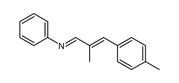 (E)-N-((E)-2-methyl-3-(p-tolyl)allylidene)aniline结构式
