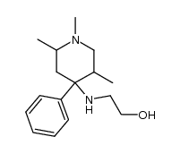 1,2,5-trimethyl-4-phenyl-4-N-(β-hydroxyethyl)aminopiperidine结构式