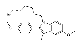 1-(6-bromohexyl)-5-methoxy-2-(4-methoxyphenyl)-3-methylindole Structure