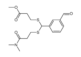 methyl 3-((((3-(dimethylamino)-3-oxopropyl)thio)(3-formylphenyl)methyl)thio)propanoate结构式