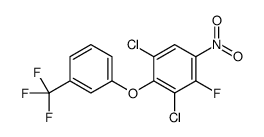 1,3-dichloro-4-fluoro-5-nitro-2-[3-(trifluoromethyl)phenoxy]benzene结构式