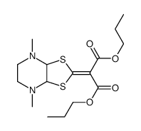 dipropyl 2-(4,7-dimethyl-3a,5,6,7a-tetrahydro-[1,3]dithiolo[4,5-b]pyrazin-2-ylidene)propanedioate Structure