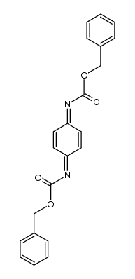 N,N'-cyclohexa-2,5-diene-1,4-diylidene-bis-carbamic acid dibenzyl ester Structure