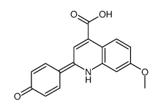 7-methoxy-2-(4-oxocyclohexa-2,5-dien-1-ylidene)-1H-quinoline-4-carboxylic acid结构式