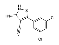 3-Amino-5-(3,5-dichlorophenyl)-1,2-thiazole-4-carbonitrile结构式