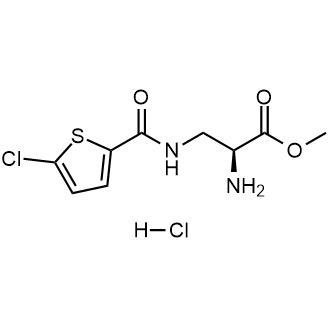 Methyl (S)-2-amino-3-(5-chlorothiophene-2-carboxamido)propanoate hydrochloride Structure