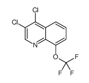 3,4-Dichloro-8-trifluoromethoxyquinoline结构式