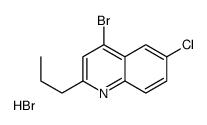 4-Bromo-6-chloro-2-propylquinoline hydrobromide Structure