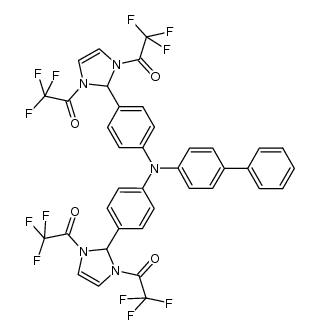 1,1',1'',1'''-(2,2'-(([1,1'-biphenyl]-4-ylazanediyl)bis(4,1-phenylene))bis(1H-imidazole-3,2,1(2H)-triyl))tetrakis(2,2,2-trifluoroethanone)结构式