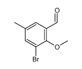 3-bromo-2-methoxy-5-methylbenzaldehyde Structure