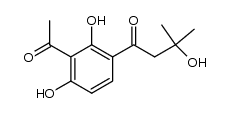 1-(3-acetyl-2,4-dihydroxyphenyl)-3-hydroxy-3-methylbutan-1-one结构式