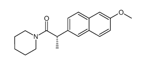 (S)-1-<2-(6-methoxy-2-naphthyl)propionyl>piperidine结构式