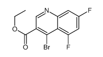 4-Bromo-5,7-difluoroquinoline-3-carboxylic acid ethyl ester结构式