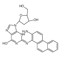 1-(deoxyguanosin-N(2)-yl)-2-aminophenanthrene结构式