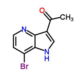 1-(7-Bromo-1H-pyrrolo[3,2-b]pyridin-3-yl)ethanone结构式