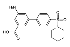 3-amino-5-(4-piperidin-1-ylsulfonylphenyl)benzoic acid Structure