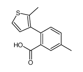 5-methyl-2-(2-methylthiophen-3-yl)benzoic acid Structure