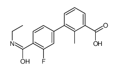 3-[4-(ethylcarbamoyl)-3-fluorophenyl]-2-methylbenzoic acid Structure