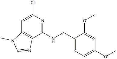 6-chloro-N-(2,4-dimethoxybenzyl)-1-methyl-1H-imidazo[4,5-c]pyridin-4-amine结构式