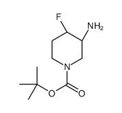 2-Methyl-2-propanyl (3S,4R)-3-amino-4-fluoro-1-piperidinecarboxyl ate structure