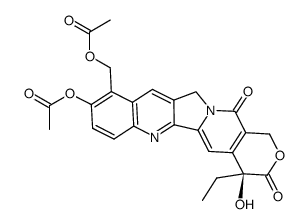 (4S)-9-(Acetyloxy)-10-[(acetyloxy)Methyl]-4-ethyl-4-hydroxy-1H-pyrano[3',4':6,7]indolizino[1,2-b]quinoline-3,14(4H,12H)-dione结构式