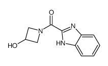 (1H-benzo[d]imidazol-2-yl)(3-hydroxyazetidin-1-yl)methanone结构式