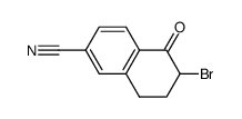 6-bromo-5-oxo-5,6,7,8-tetrahydronaphthalene-2-carbonitrile Structure