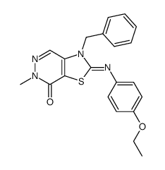 3-benzyl-2-((4-ethoxyphenyl)imino)-6-methyl-2,3-dihydrothiazolo[4,5-d]pyridazin-7(6H)-one结构式