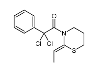 (Z)-3-(2,2-dichloro-2-phenylacetyl)-2-ethylidene-1,3-thiazinane Structure