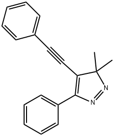 3H-Pyrazole, 3,3-dimethyl-5-phenyl-4-(2-phenylethynyl)- Structure