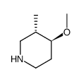 (3S,4S)-4-methoxy-3-methylpiperidine结构式