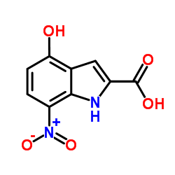 4-Hydroxy-7-nitro-1H-indole-2-carboxylic acid结构式
